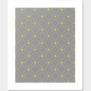 Moroccan Circles Ultimate Grey & Illuminating Yellow Posters and Art